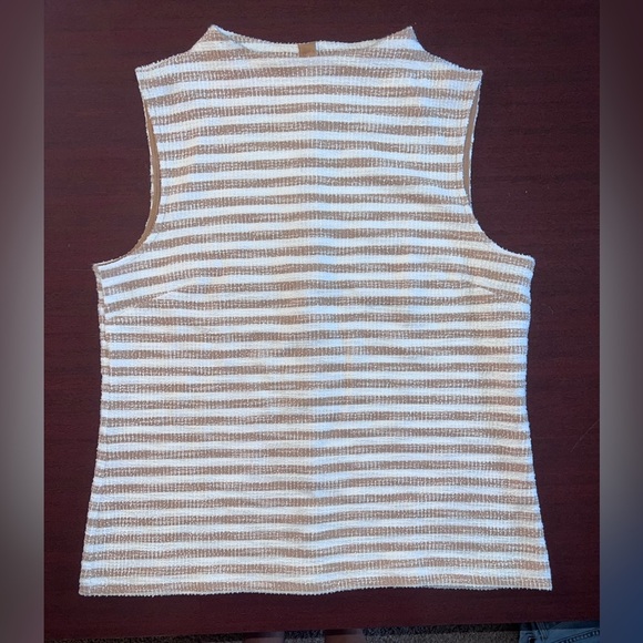 Talbots Tops - Talbots Beige and White Striped Top